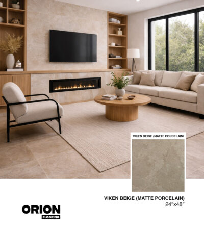 VIKEN BEIGE Matte Porcelain Tile – 24”×48”