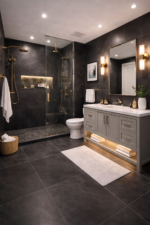 CROMATIC BLACK Porcelain Tile – 24”×24”