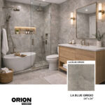 LA BLUE GRIGIO Porcelain Tile – 24”×24”