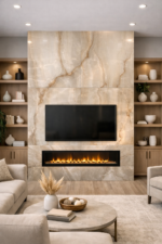 SERENE Onyx Bianco Porcelain Tile – 24”×48”