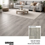 AXE Off White Wood Look Porcelain Tile Flooring | Waterproof & Durable Tile
