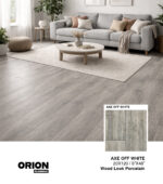 AXE Off White Wood Look Porcelain Tile Flooring | Waterproof & Durable Tile