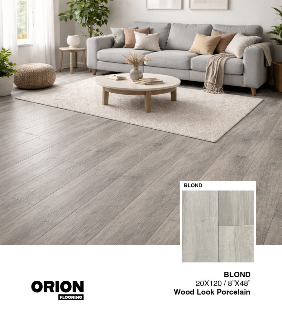 Blond Wood Look Porcelain Tile Flooring | Waterproof & Durable Wood Effect Tile