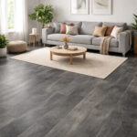 Shop Bois De Lille Noir wood look porcelain tile flooring. Waterproof, durable, and perfect for kitchen, bathroom, and living room spaces.