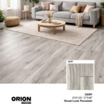 Shop Gery wood look porcelain tile flooring. Waterproof, durable, and perfect for kitchen, bathroom, and living room spaces.