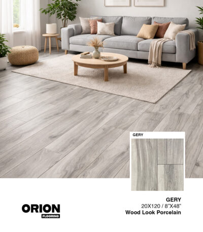 Shop Gery wood look porcelain tile flooring. Waterproof, durable, and perfect for kitchen, bathroom, and living room spaces.