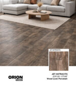 Shop Jet Antracita wood look porcelain tile flooring. Waterproof, durable, and perfect for kitchen, bathroom, and living room spaces.