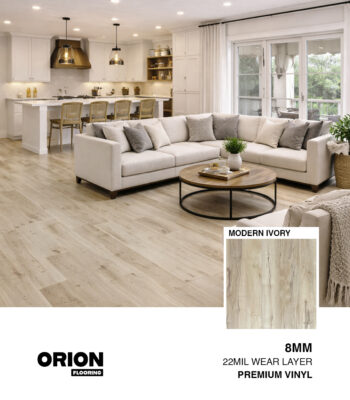 ORION FLOORING – MODERN IVORY Premium Vinyl Flooring (8MM / 22MIL Wear Layer)