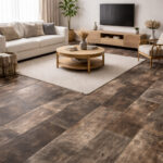 Shop Komi Noce wood look porcelain tile flooring. Waterproof, durable, and perfect for kitchen, bathroom, and living room spaces.