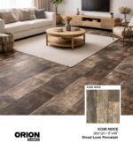 Shop Komi Noce wood look porcelain tile flooring. Waterproof, durable, and perfect for kitchen, bathroom, and living room spaces.