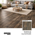 Wetwood Tek wood look porcelain tile delivers a modern wood style with waterproof, durable performance for any space.